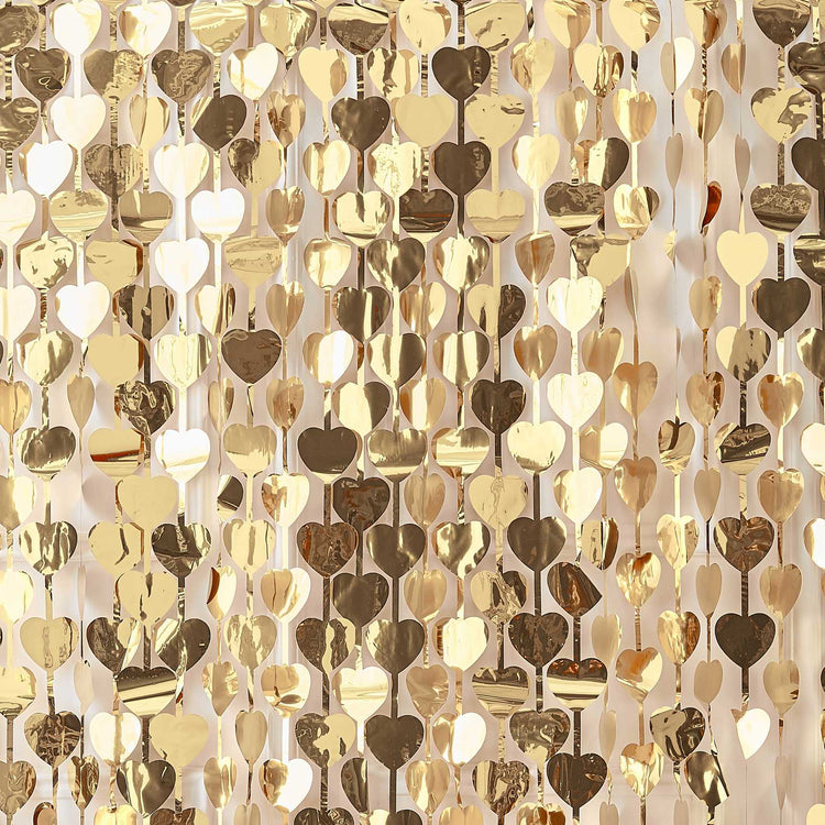 Gold Wedding Heart Backdrop