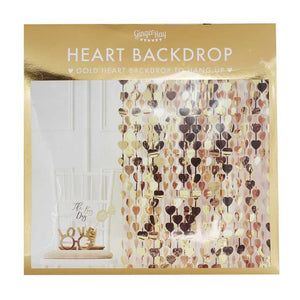 Gold Wedding Heart Backdrop