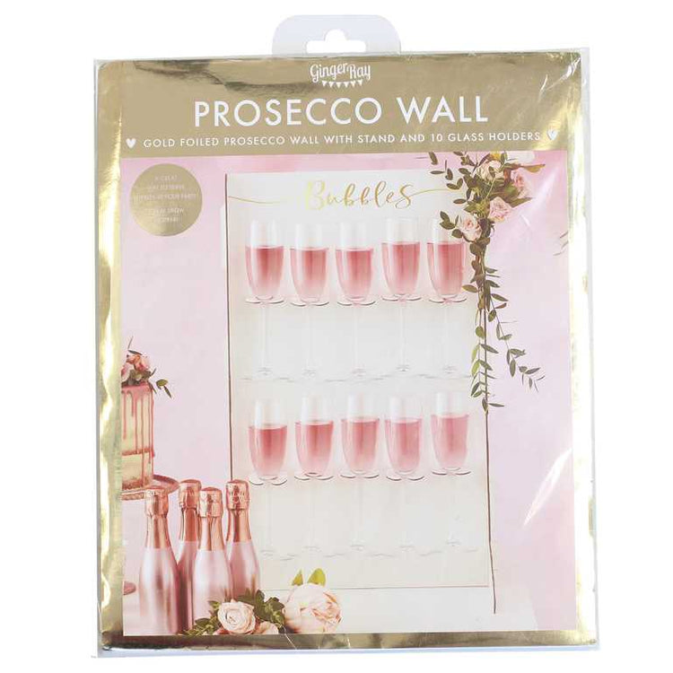 Gold Wedding Prosecco Wall