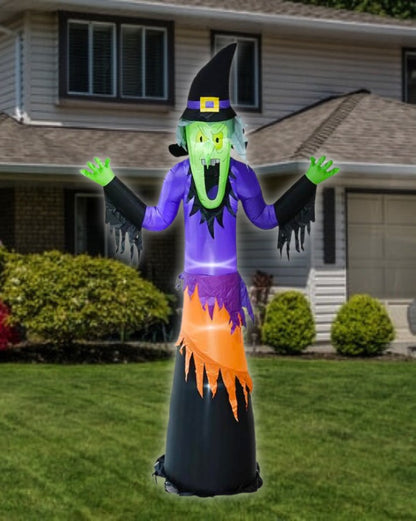 Giant Skinny Witch Lawn Inflatable 3.66m