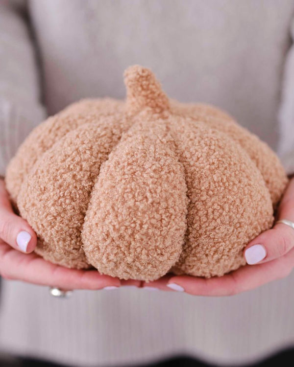 Pumpkin Spice Medium Orange Boucle Pumpkin Decoration