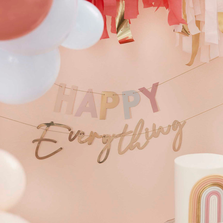 Happy Everything Bunting Gold Foiled Pack of 2