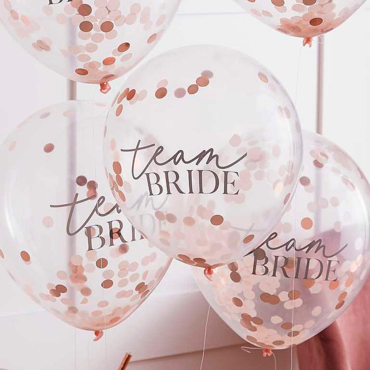 Hen Party Confetti Team Bride 30cm Balloons Pack of 5