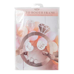 Hen Party Rose Gold Ring Photo Booth Frame
