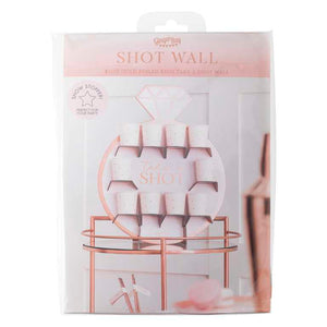 Hen Party Rose Gold Ring Shot Wall