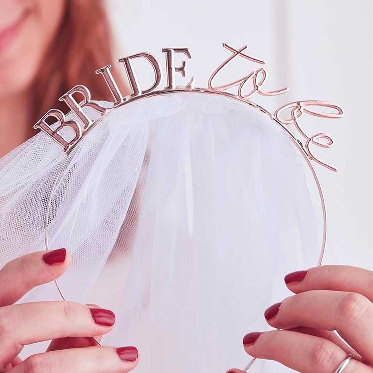 Hen Party Metal Bride To Be Headband with Veil