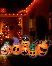 Pumpkin Family Lawn Halloween Inflatable 2.4m