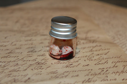 Pulled Out Bloody Teeth Specimen Jar Prop