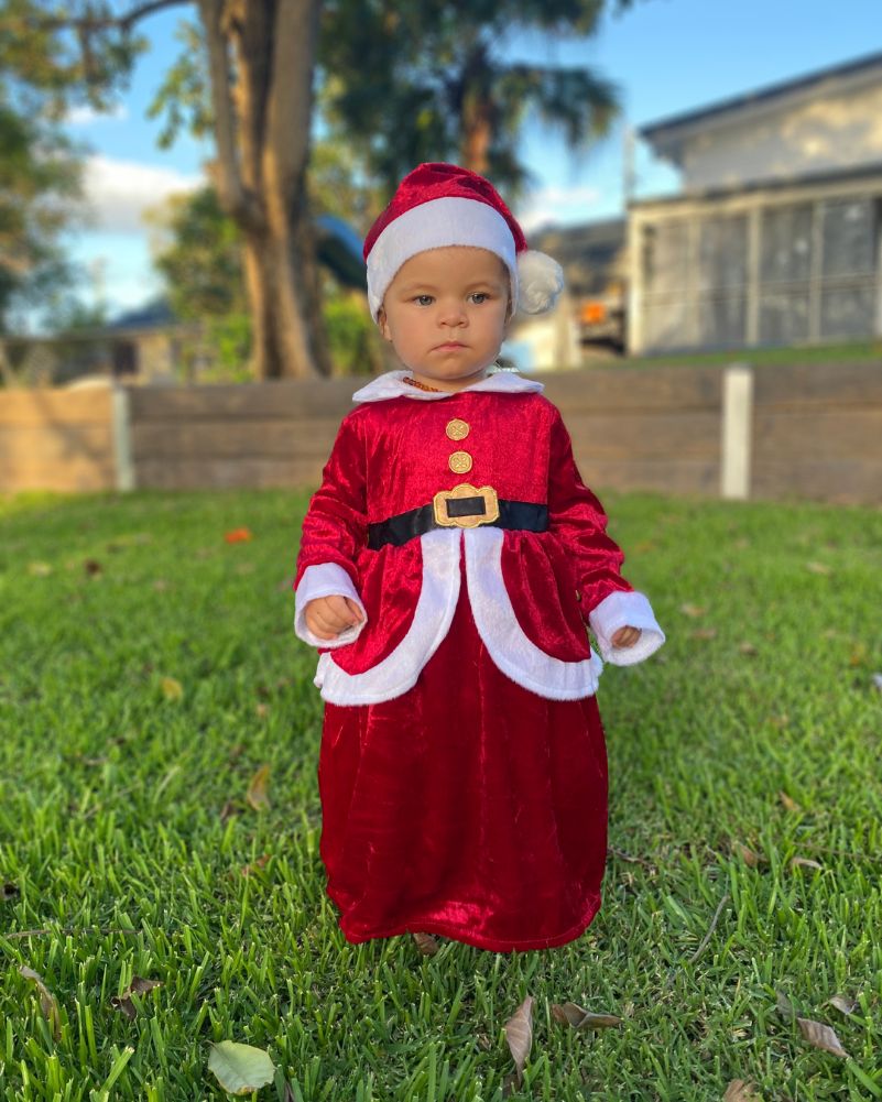Lil Mrs Claus Dress Toddler and Girls Christmas Costume