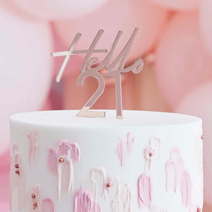 Mix It Up Cake Topper Twenty One