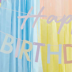 Mix It Up Pastel Happy Birthday Banner