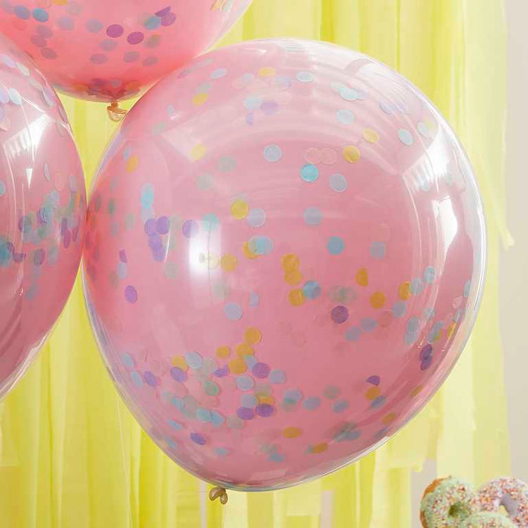 Mix It Up Double Stuffed Pastel Confetti Balloons Pack of 3