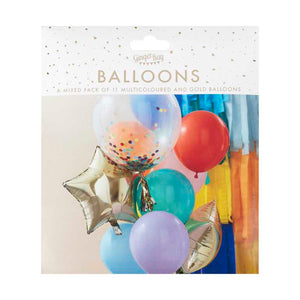 Mix It Up Bright Balloon Bundle Pack of 11