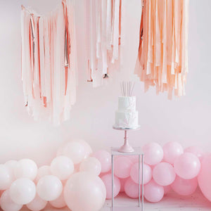 Mix It Up Streamer Ceiling Kit Pink Blush & Rose Gold