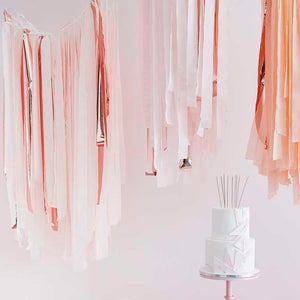 Mix It Up Streamer Ceiling Kit Pink Blush & Rose Gold