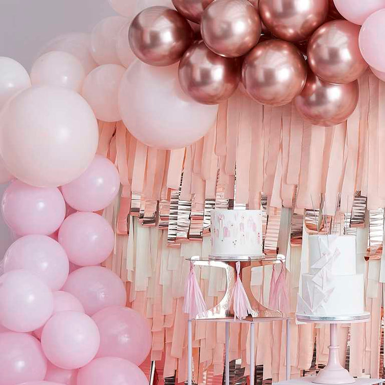 Mix It Up Balloon Arch Pink & Rose Gold Pack of 200