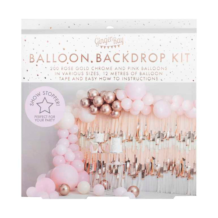Mix It Up Balloon Arch Pink & Rose Gold Pack of 200