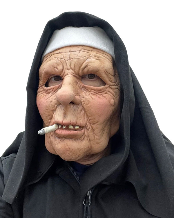 Nasty Habit Nun Hooded Deluxe Mask
