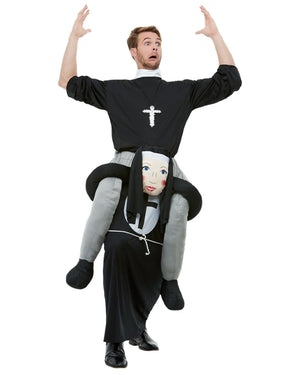Nun and Priest Piggyback Adult Costume