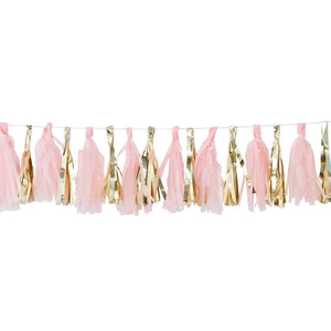 Oh Baby! Tassel Garland Pink & Gold Pack of 16