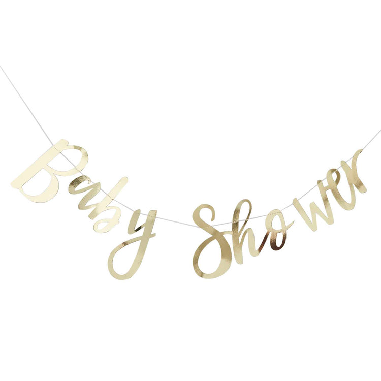 Oh Baby! Backdrop Baby Shower Gold