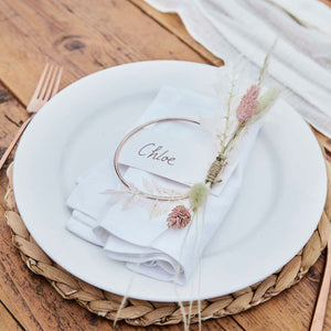A Touch of Pampas Place Card Metal Hoop Pack of 4