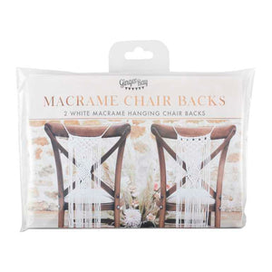 A Touch of Pampas Chair Decorations  Macrame Pack of 2