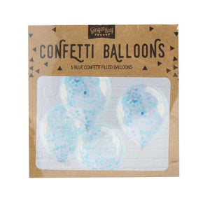 Pick & Mix Balloons Confetti Blue Pack of 5