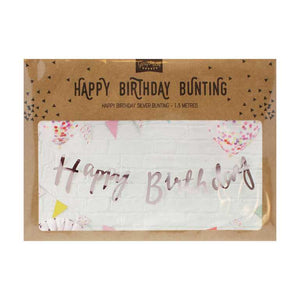 Pick & Mix Bunting - Happy Birthday - Silver