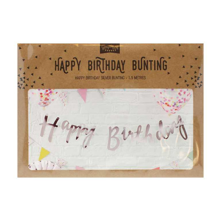 Pick & Mix Bunting - Happy Birthday - Silver