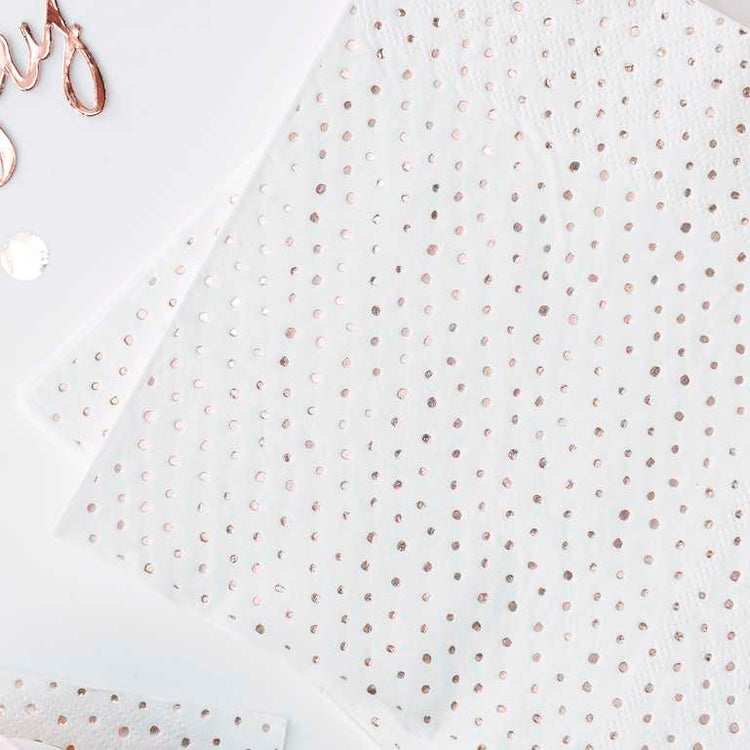 Pick & Mix Rose Gold Napkin Rose Gold Pack of 16