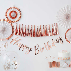 Pick & Mix Rose Gold Tassel Garland Rose Gold Pack of 15