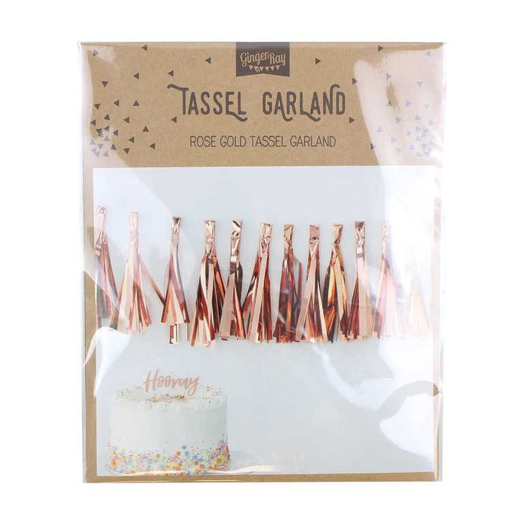 Pick & Mix Rose Gold Tassel Garland Rose Gold Pack of 15