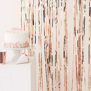 Pick & Mix Rose Gold Fringe Curtain Rose Gold