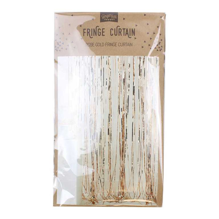 Pick & Mix Rose Gold Fringe Curtain Rose Gold