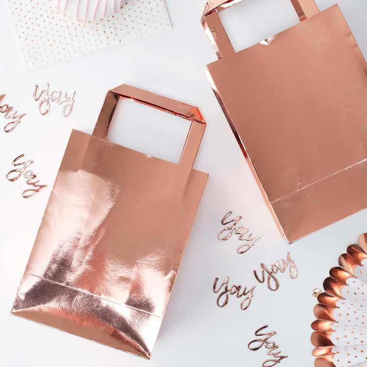 Pick & Mix Rose Gold Party Bags Rose Gold Pack of 5