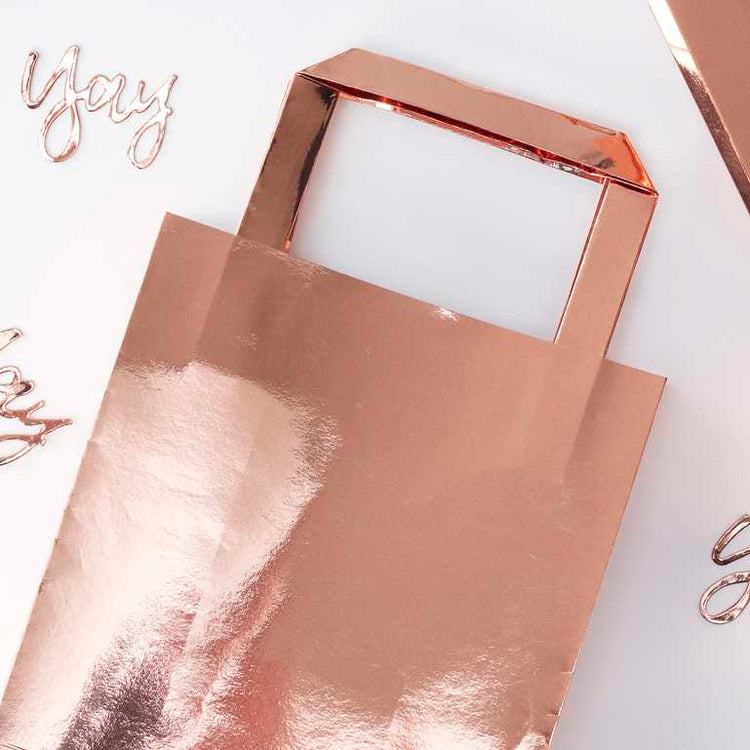 Pick & Mix Rose Gold Party Bags Rose Gold Pack of 5
