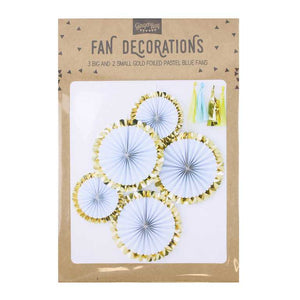 Pick & Mix Fan Decorations Blue Kit Pack of 5