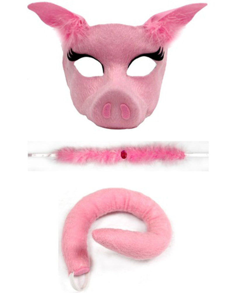 Pig Deluxe Mask and Tail Set – CostumeBox Australia