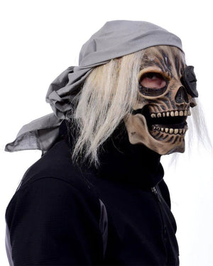 Pirate Skull Wearing Bandana Premium Mask with Moving Mouth