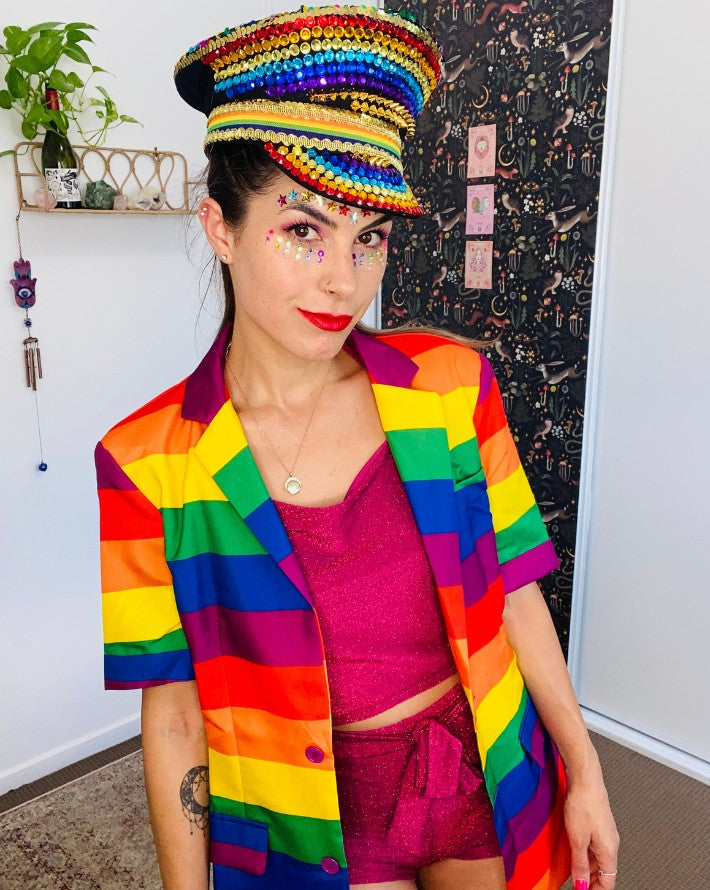 Pride Rainbow Festival Hat