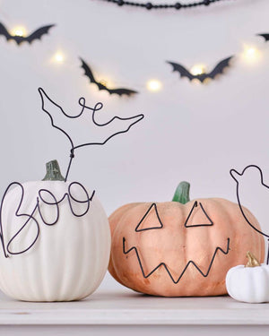 Pumpkin Spice Wire Pumpkin Decorations