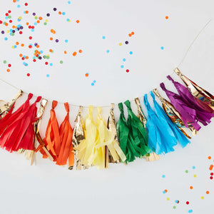 Over The Rainbow Tassel Garland Pack of 17