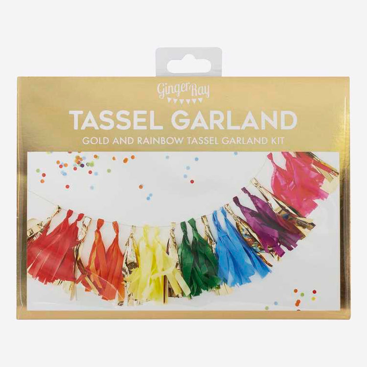 Over The Rainbow Tassel Garland Pack of 17