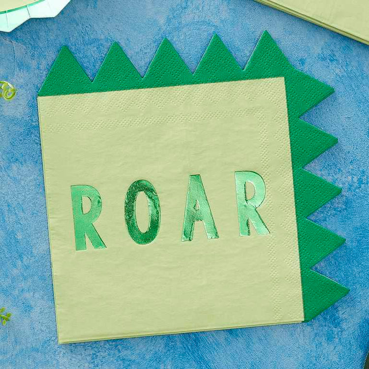 Roar Shaped Lunch Napkins Pack of 16