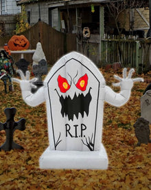 Rip Tombstone LED Eyes Lawn Halloween Inflatable 1.5m