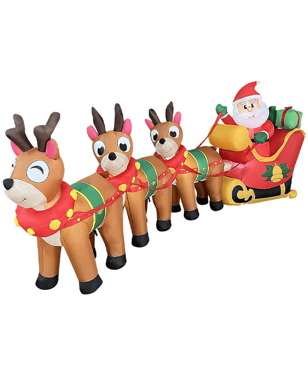 Santas Elk Sled Christmas Inflatable 2.9m