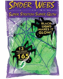 Super Stretch Green Glow in the Dark Web 50g For Halloween