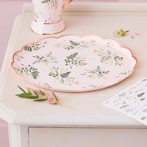 Lets Par Tea Floral 21cm Paper Plates Pack of 8
