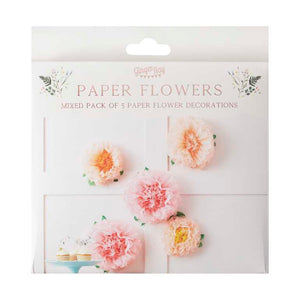 Lets ParTea Tissue Paper Flower Pom Poms Pack of 6